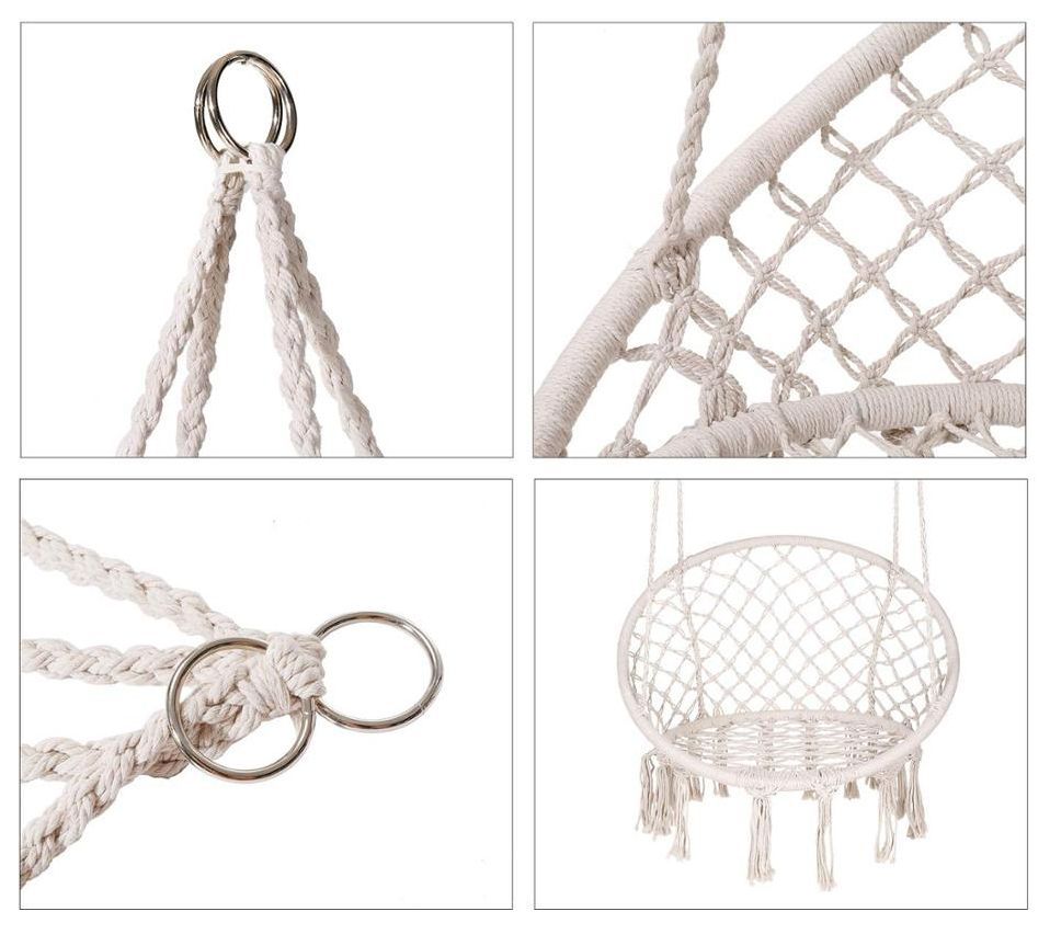 Atvērtā tipa dārza šūpoles, piekārtais krēsls, stārķu ligzda 150 kg, smilškrāsas