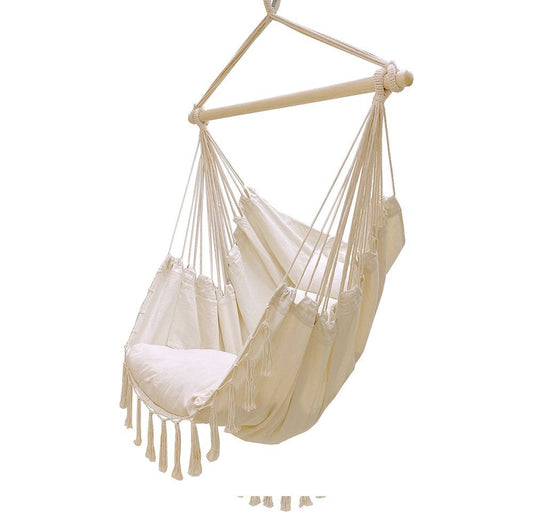 Dārza šūpoles, Brazīlijas piekārtais krēsls ar spilveniem 130 kg, smilškrāsas