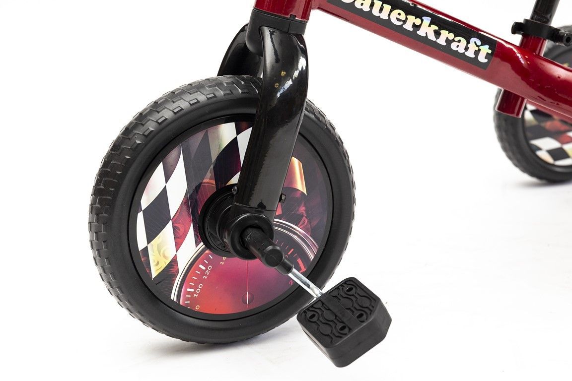 Bauerkraft 3-in-1 trīsriteņu skrejvelosipēds sarkans