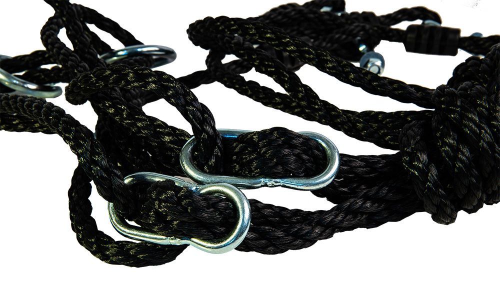 Dārza šūpoles Bocianie Gniazdo XL, 100 cm, 150 kg, daudzkrāsainas, krāsainas karodziņi