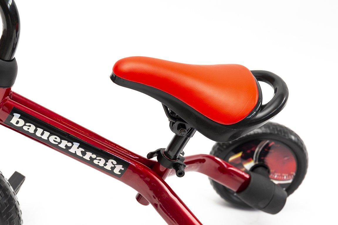 Bauerkraft 3-in-1 trīsriteņu skrejvelosipēds sarkans
