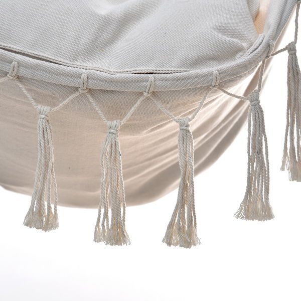 Dārza šūpoles, Brazīlijas piekārtais krēsls ar spilveniem 130 kg, smilškrāsas